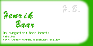 henrik baar business card